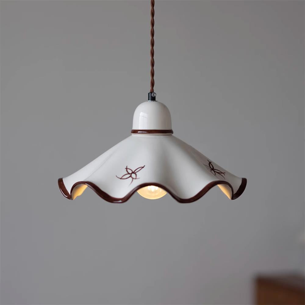 Kora Lampe Pendante Abat-jour Céramique Ondulé - Neutralighting