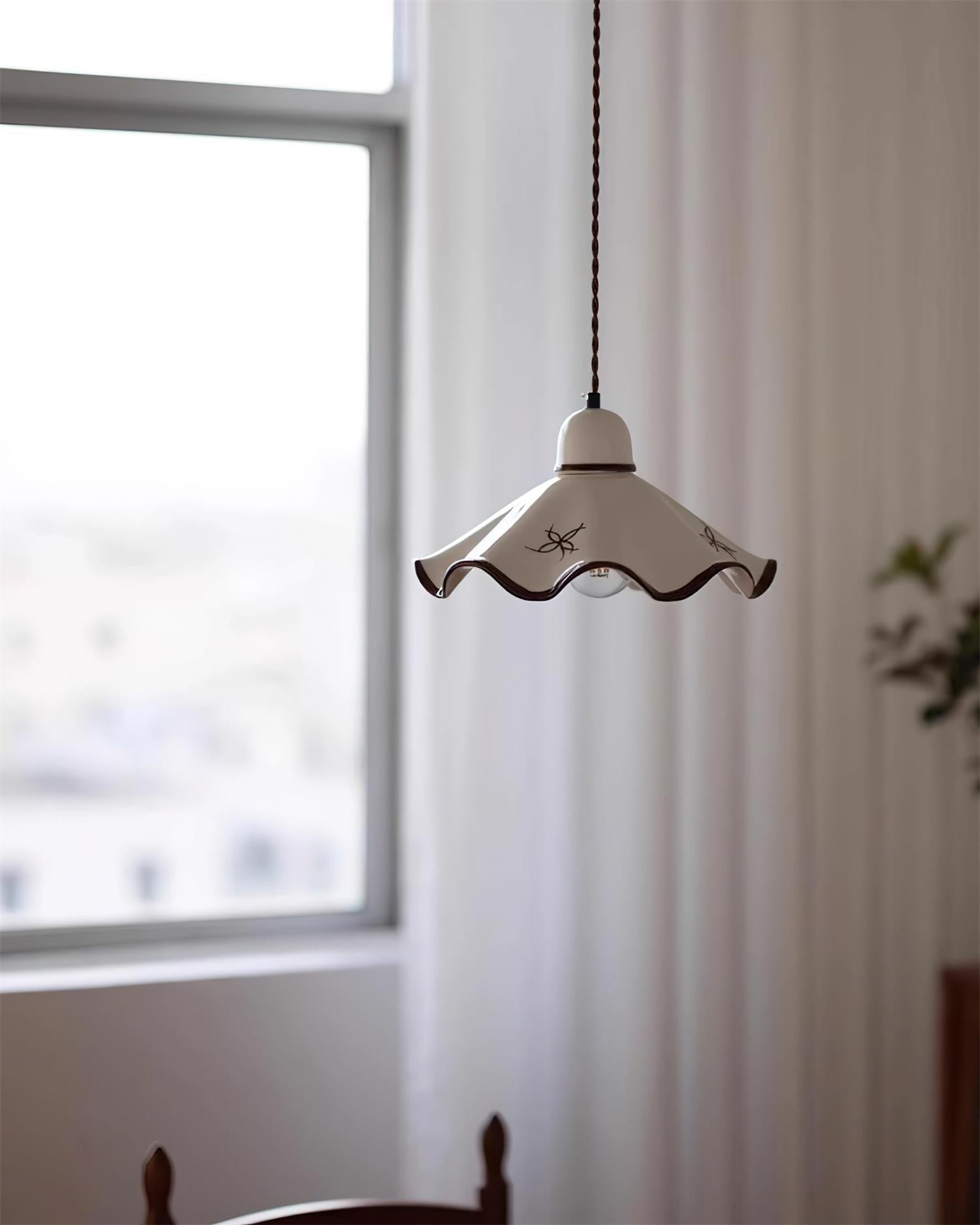 Kora Lampe Pendante Abat-jour Céramique Ondulé - Neutralighting