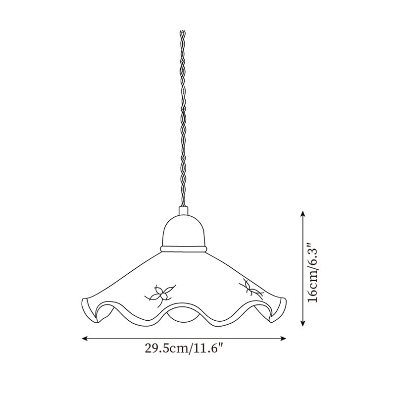 Kora Lampe Pendante Abat-jour Céramique Ondulé - Neutralighting