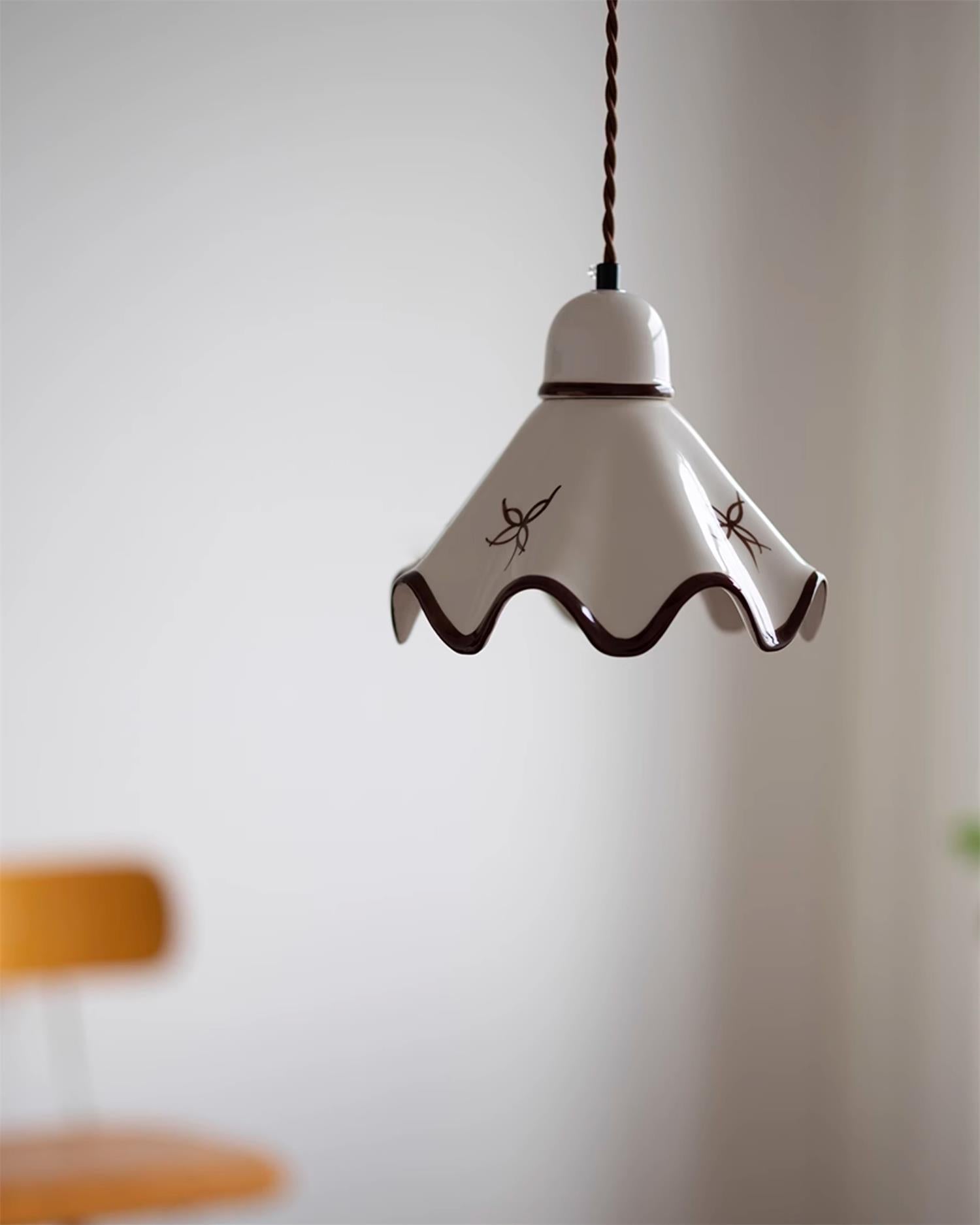 Kora Lampe Pendante Abat-jour Céramique Ondulé - Neutralighting