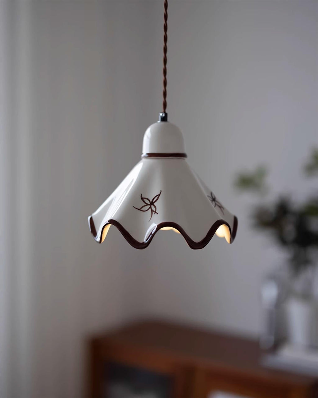 Kora Lampe Pendante Abat-jour Céramique Ondulé - Neutralighting