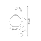 Vireoce Applique murale et globe en verre lisse avec plaque arrière en bois - Neutralighting