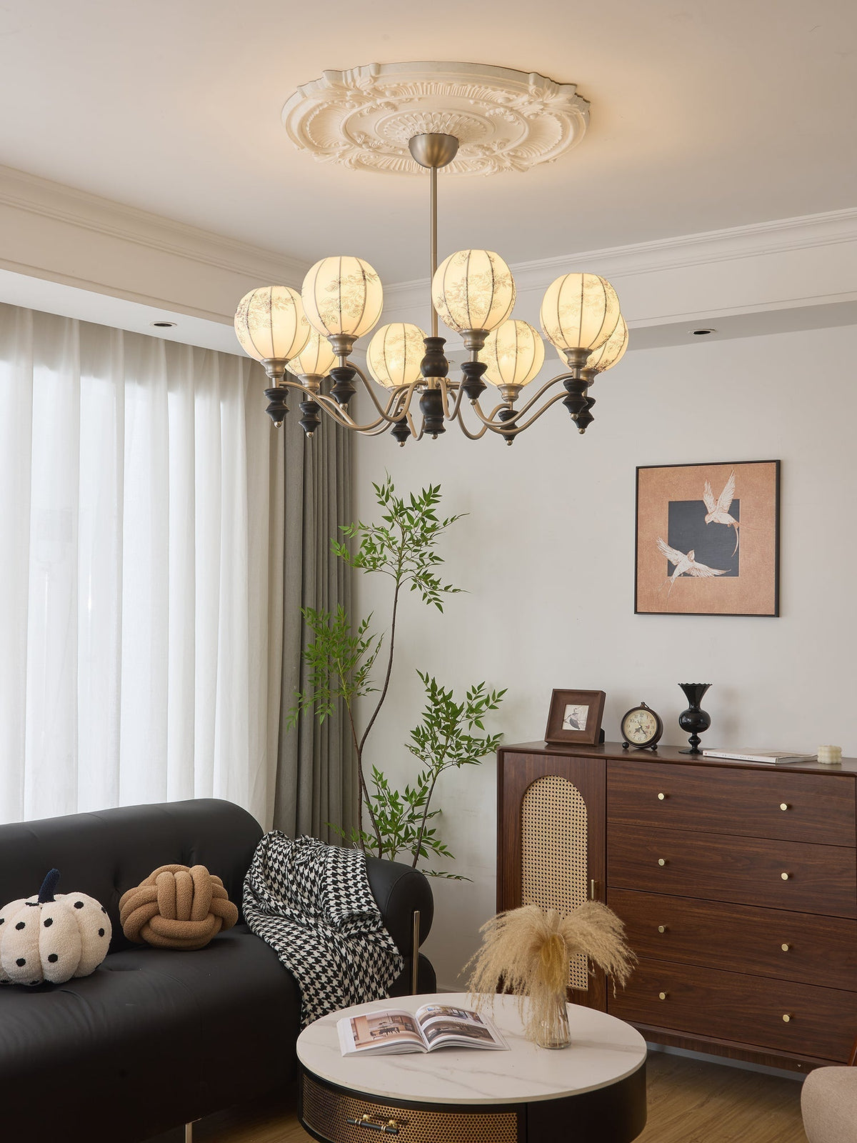 Osilan Lustre Vintage Traditionnel Élégant en Bois - Neutralighting