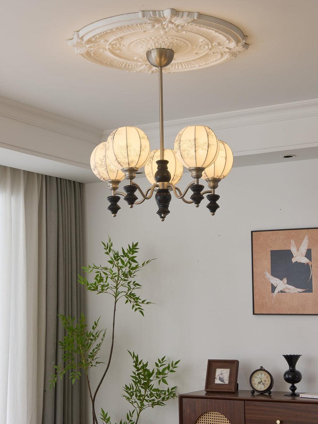 Osilan Lustre Vintage Traditionnel Élégant en Bois - Neutralighting