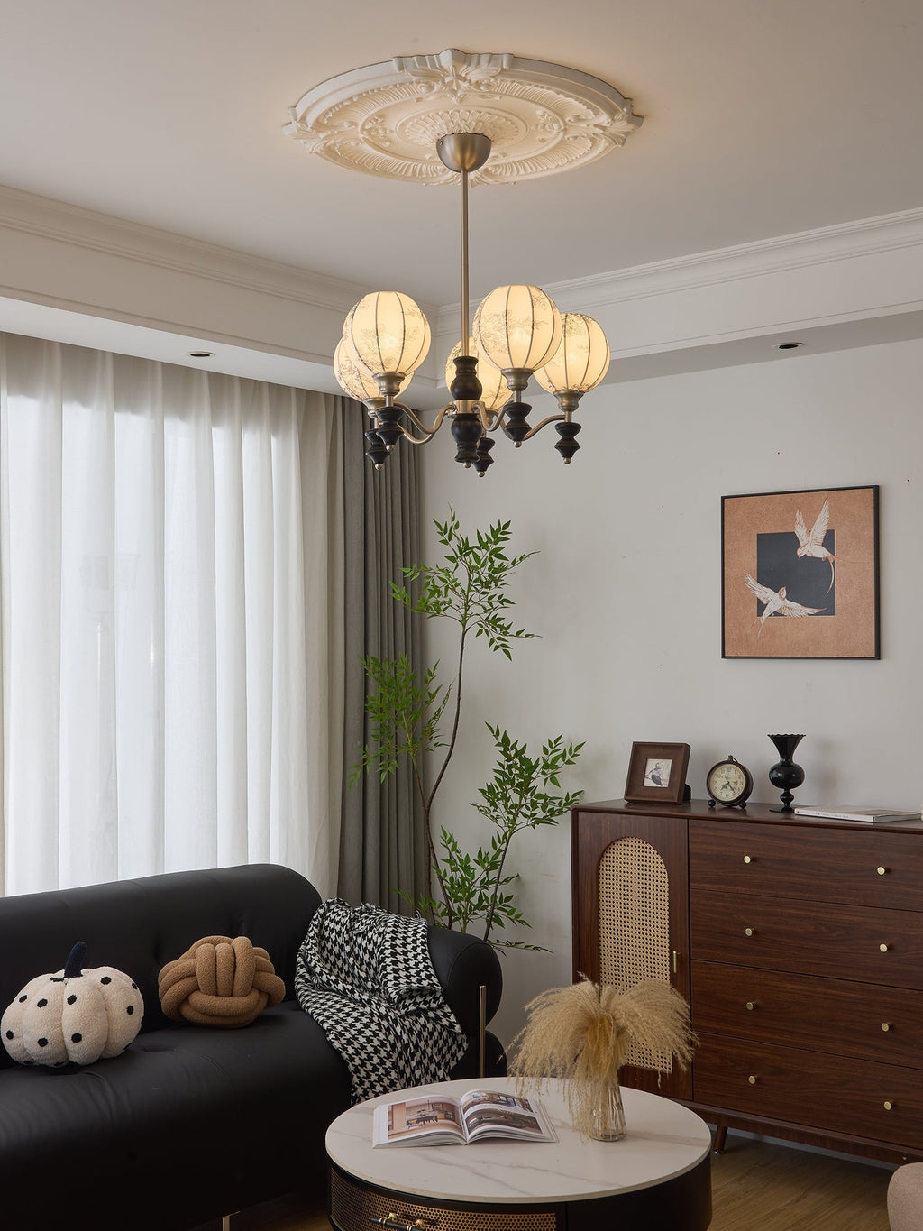 Osilan Lustre Vintage Traditionnel Élégant en Bois - Neutralighting