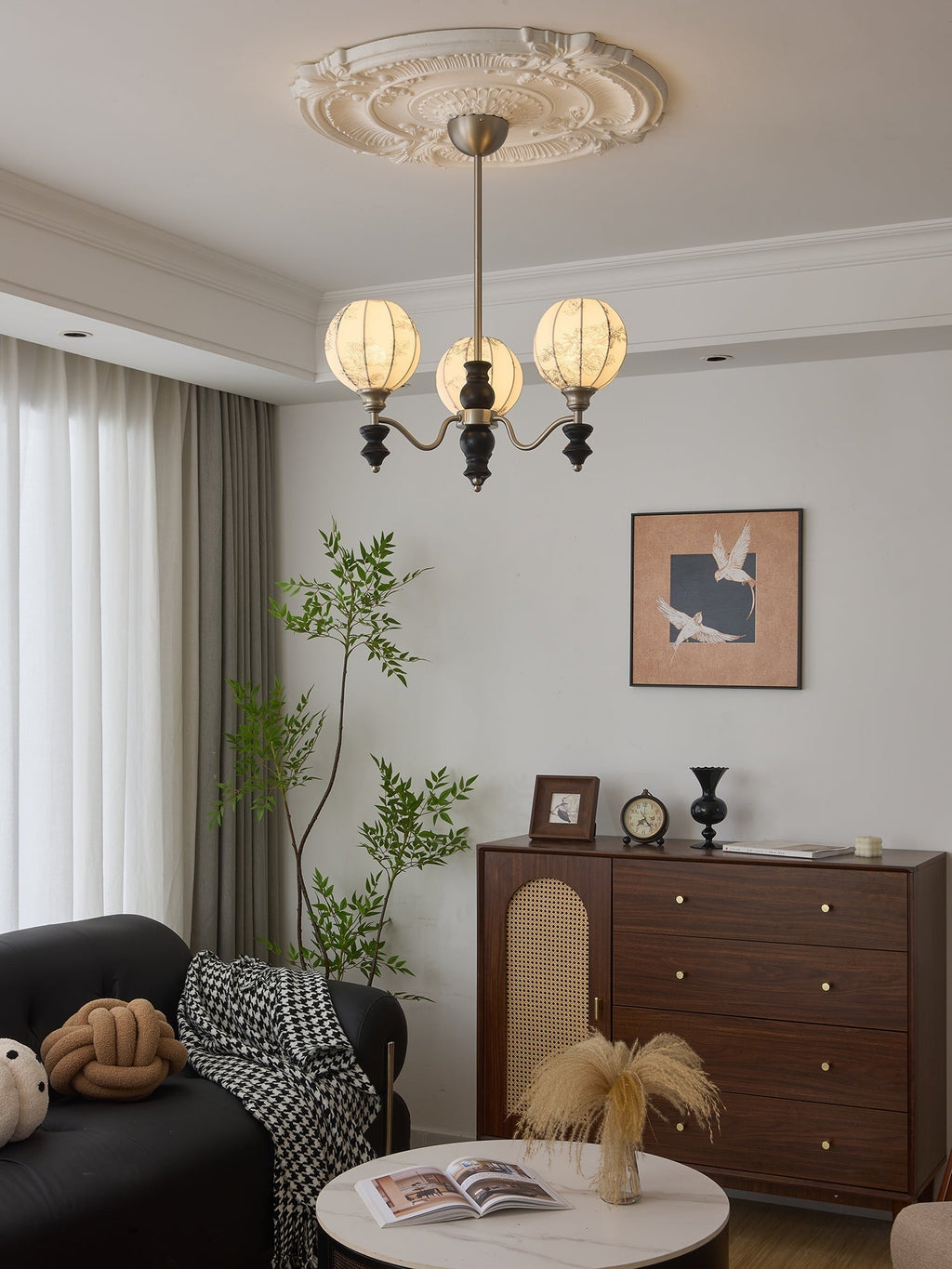 Osilan Lustre Vintage Traditionnel Élégant en Bois - Neutralighting