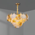 Fionel Lustre Feuilles en Verre Ambre et Blanc - Neutralighting