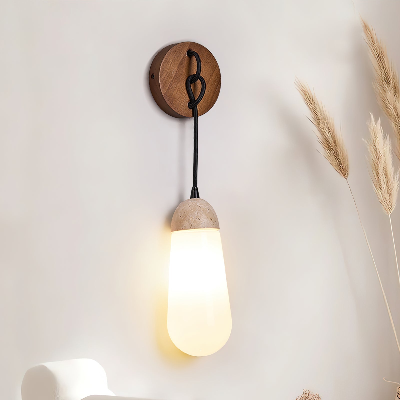 Ritta Applique Murale Travertin Forme Goutte - Neutralighting