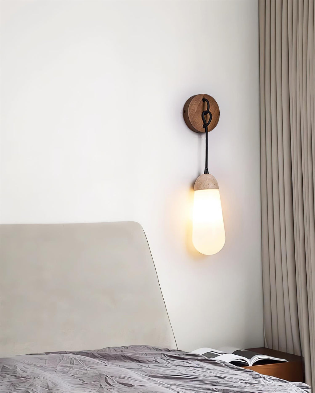 Ritta Applique Murale Travertin Forme Goutte - Neutralighting