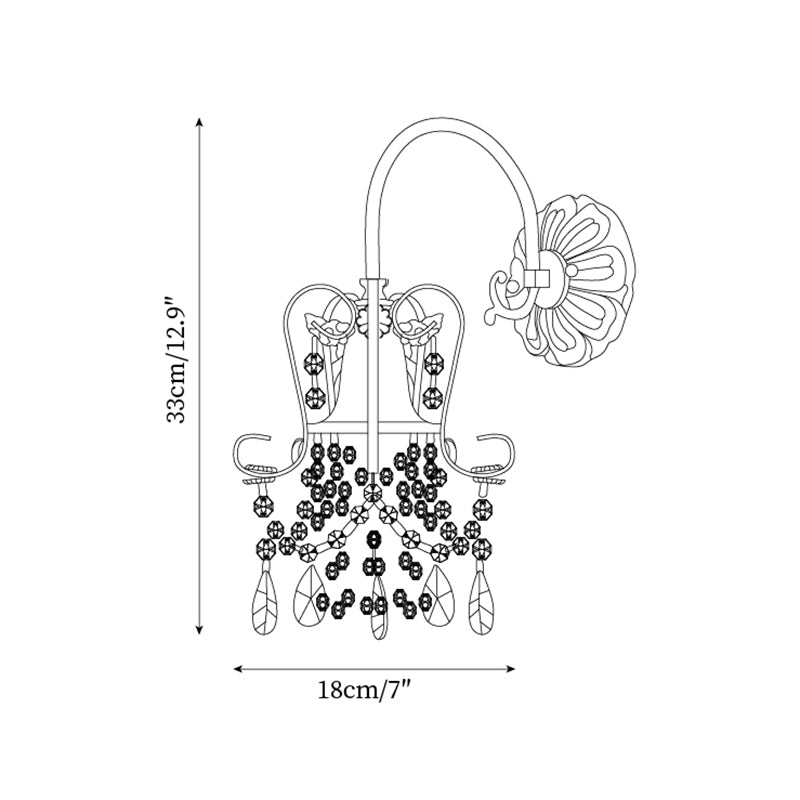 Kaitlyn Applique Murale Cristal - Neutralighting
