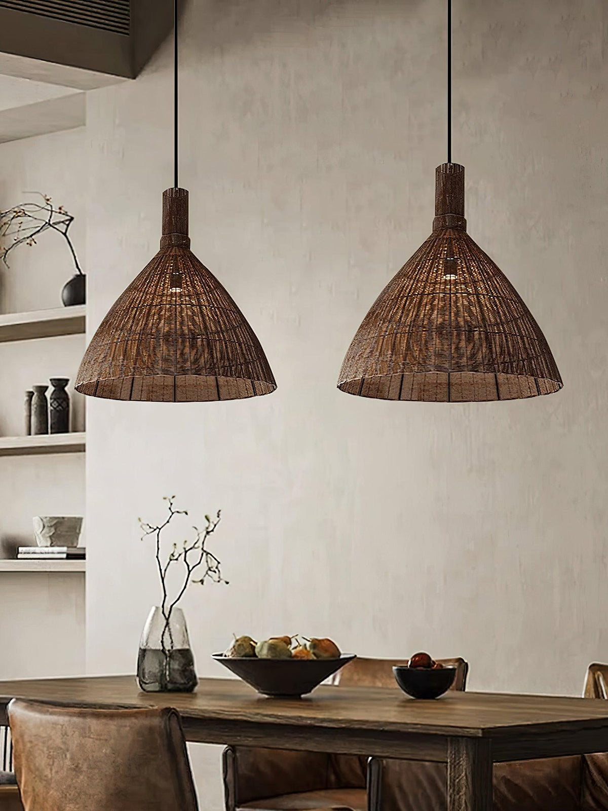 Nytheos Lampe Suspension en Rotin Naturel Artistique - Neutralighting