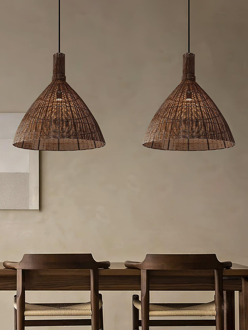 Nytheos Lampe Suspension en Rotin Naturel Artistique - Neutralighting