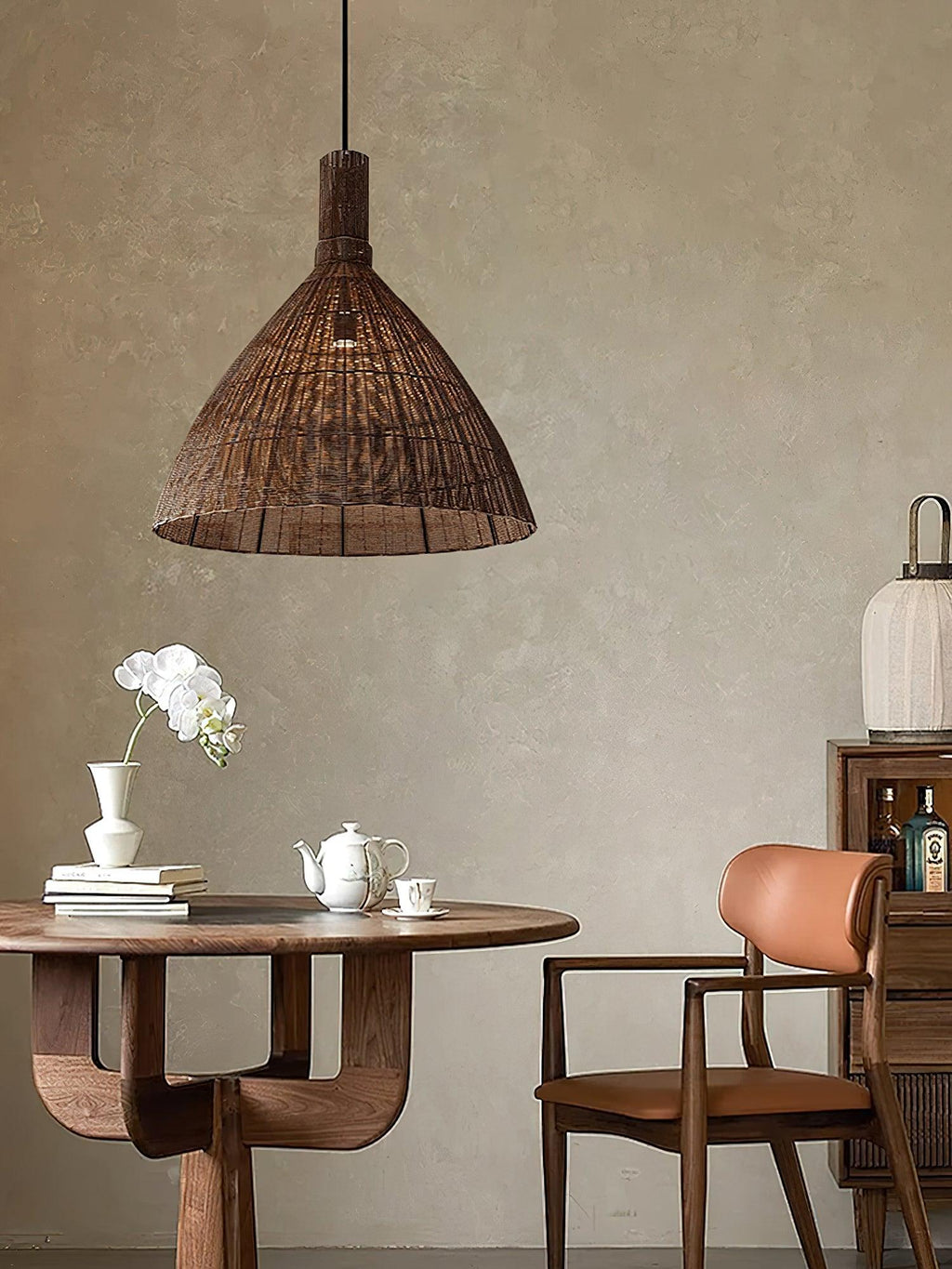 Nytheos Lampe Suspension en Rotin Naturel Artistique - Neutralighting
