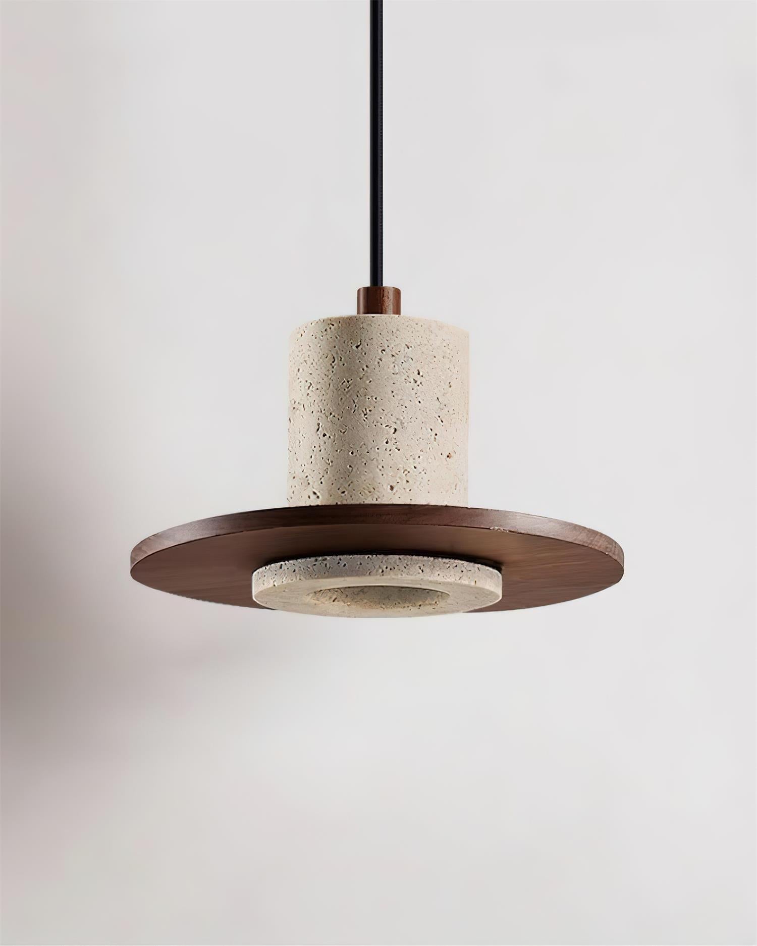 Ritta Lampe Pendante Travertin Silhouette Haut-de‐Forme - Neutralighting