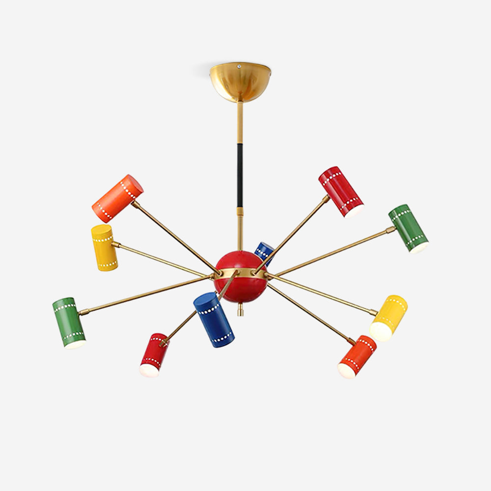 Kaleido Lustre avec Accents Colorés en Rayons - Neutralighting