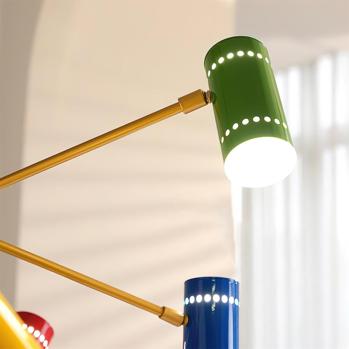 Kaleido Lustre avec Accents Colorés en Rayons - Neutralighting