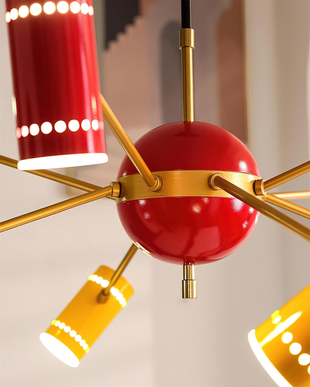 Kaleido Lustre avec Accents Colorés en Rayons - Neutralighting