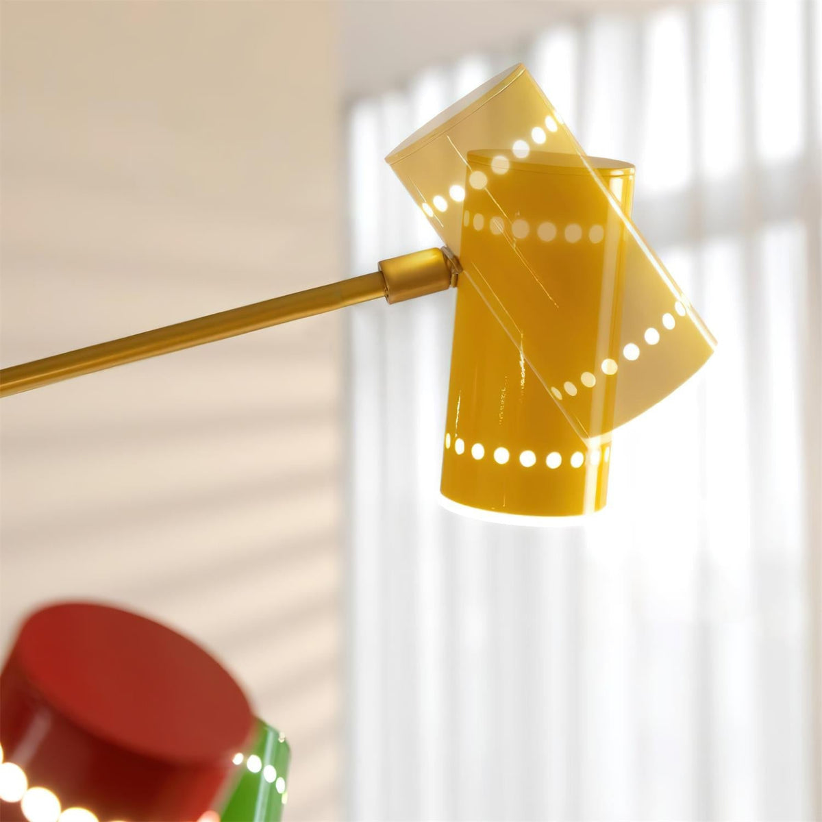 Kaleido Lustre avec Accents Colorés en Rayons - Neutralighting