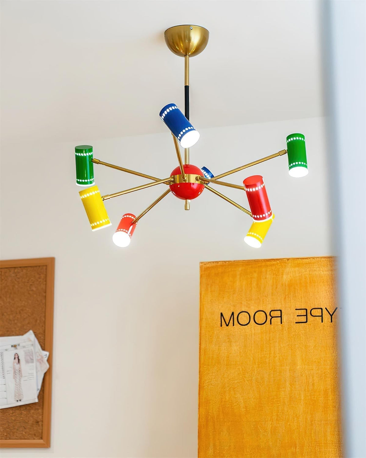 Kaleido Lustre avec Accents Colorés en Rayons - Neutralighting