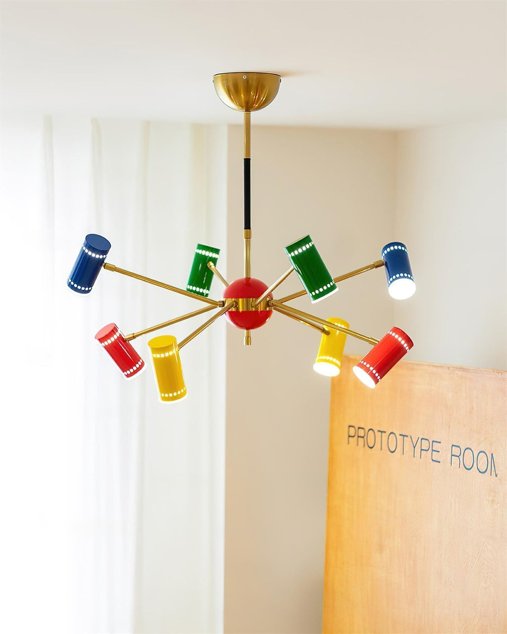 Kaleido Lustre avec Accents Colorés en Rayons - Neutralighting