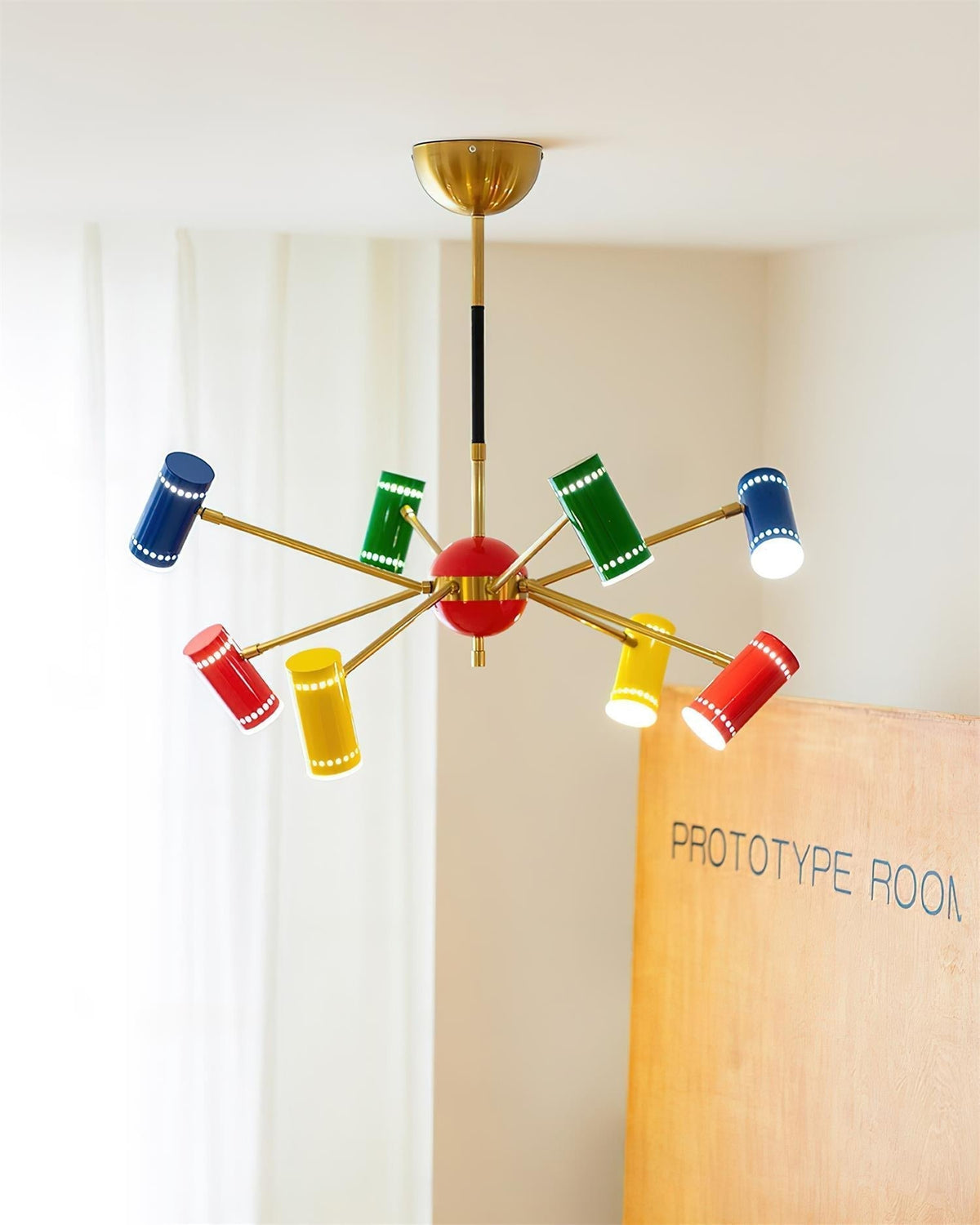Kaleido Lustre avec Accents Colorés en Rayons - Neutralighting