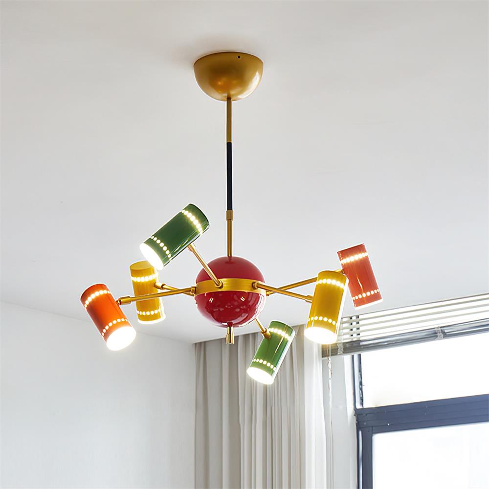 Kaleido Lustre avec Accents Colorés en Rayons - Neutralighting