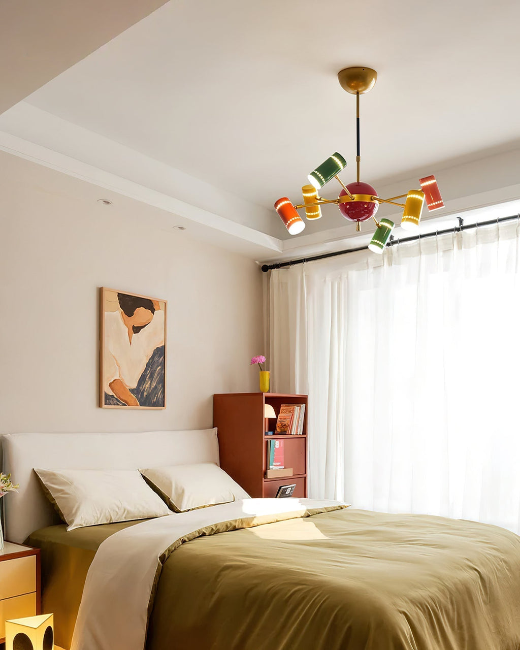 Kaleido Lustre avec Accents Colorés en Rayons - Neutralighting