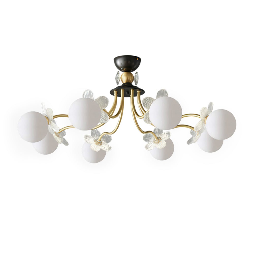 Orlaeila Art Floraison Fleur Verre Lustre - Neutralighting