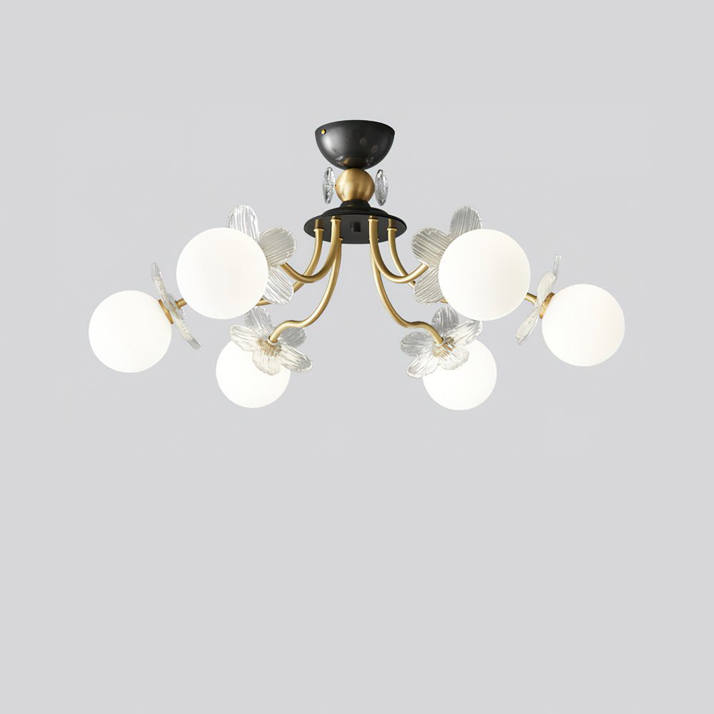 Orlaeila Art Floraison Fleur Verre Lustre - Neutralighting