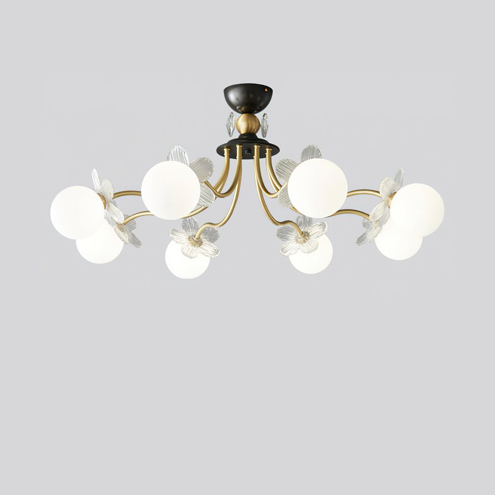 Orlaeila Art Floraison Fleur Verre Lustre - Neutralighting