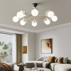 Orlaeila Art Floraison Fleur Verre Lustre - Neutralighting