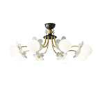 Orlaeila Art Floraison Fleur Verre Lustre - Neutralighting