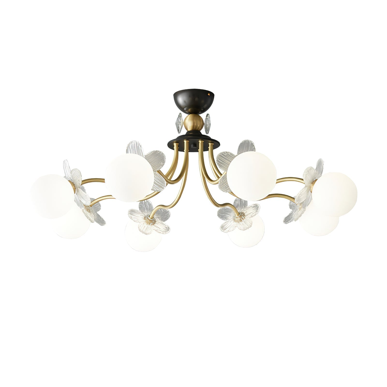 Orlaeila Art Floraison Fleur Verre Lustre - Neutralighting