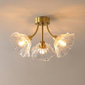 Solara Lumière de Plafond Fleur en Verre Pétale Chic Élégante - Neutralighting