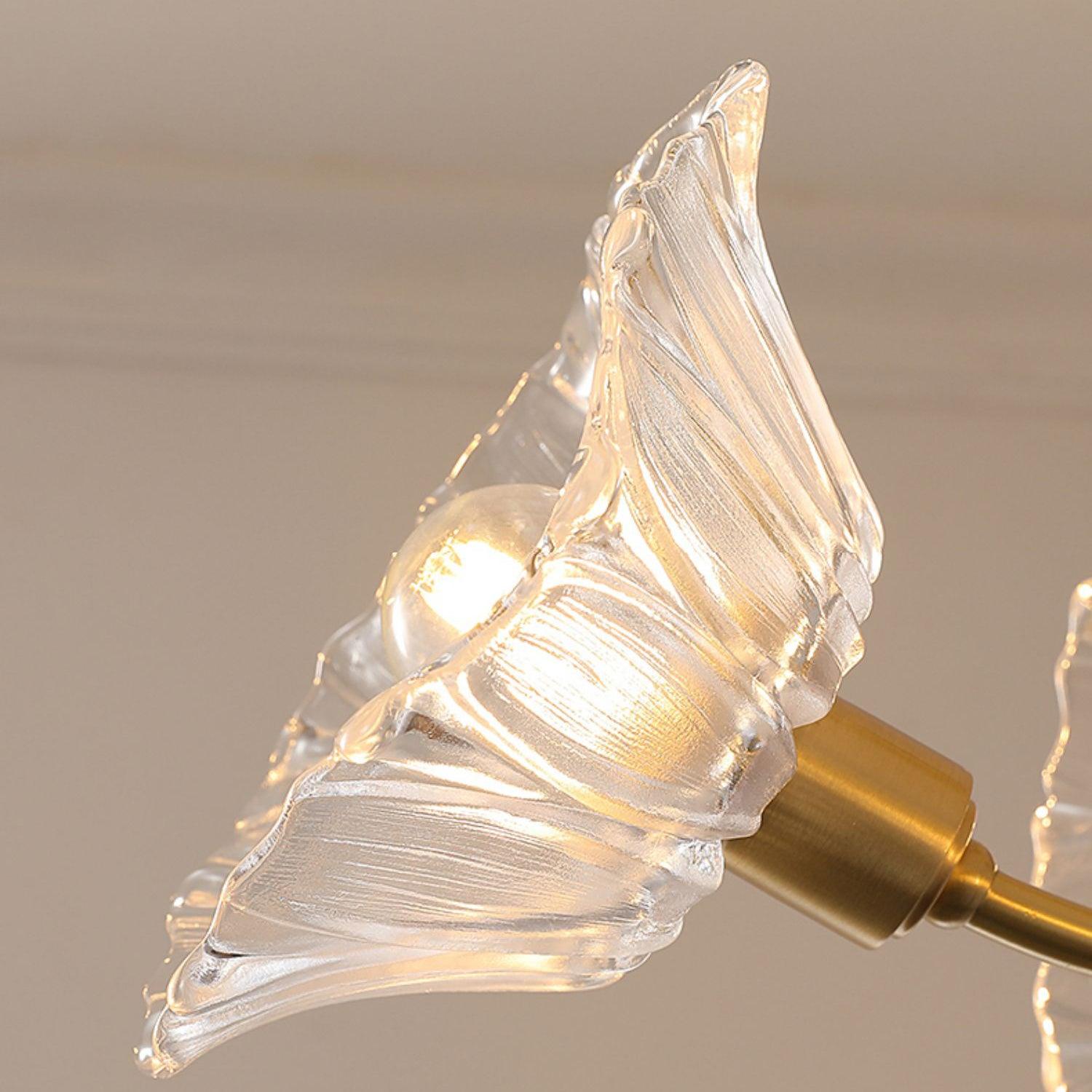 Solara Lumière de Plafond Fleur en Verre Pétale Chic Élégante - Neutralighting