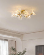 Solara Lumière de Plafond Fleur en Verre Pétale Chic Élégante - Neutralighting