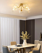 Solara Lumière de Plafond Fleur en Verre Pétale Chic Élégante - Neutralighting