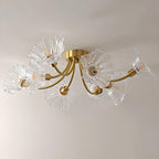 Solara Lumière de Plafond Fleur en Verre Pétale Chic Élégante - Neutralighting