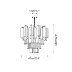 Kamenicky Lustre Cascades de Verre en Niveaux - Neutralighting
