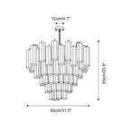 Kamenicky Lustre Cascades de Verre en Niveaux - Neutralighting