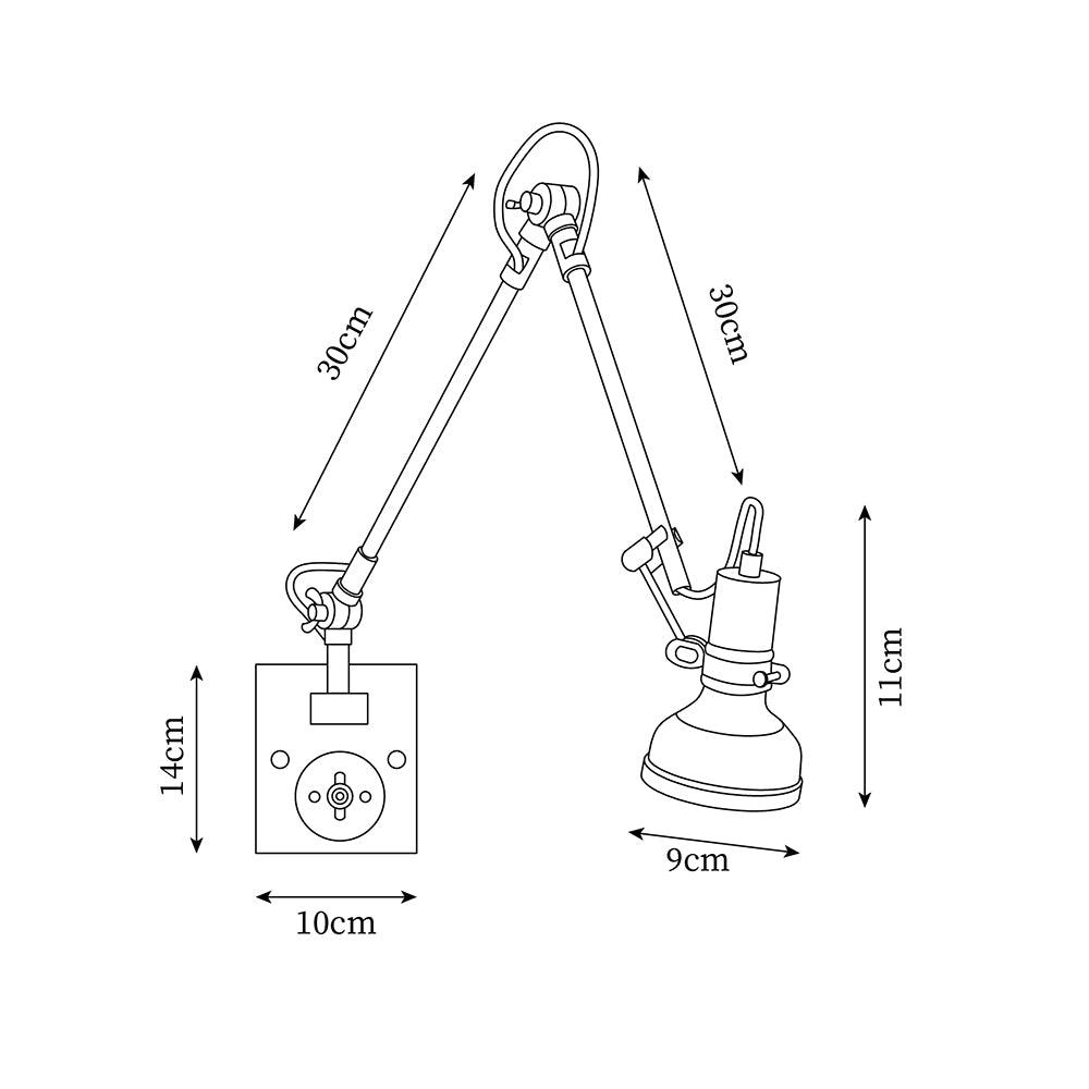 Kane Applique Murale Bras Pivotant Ajustable - Neutralighting