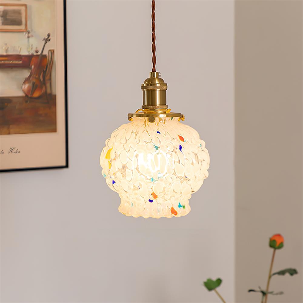 Jovik Lampe Suspendue en Verre Texturé - Neutralighting