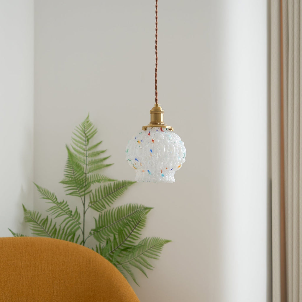 Jovik Lampe Suspendue en Verre Texturé - Neutralighting
