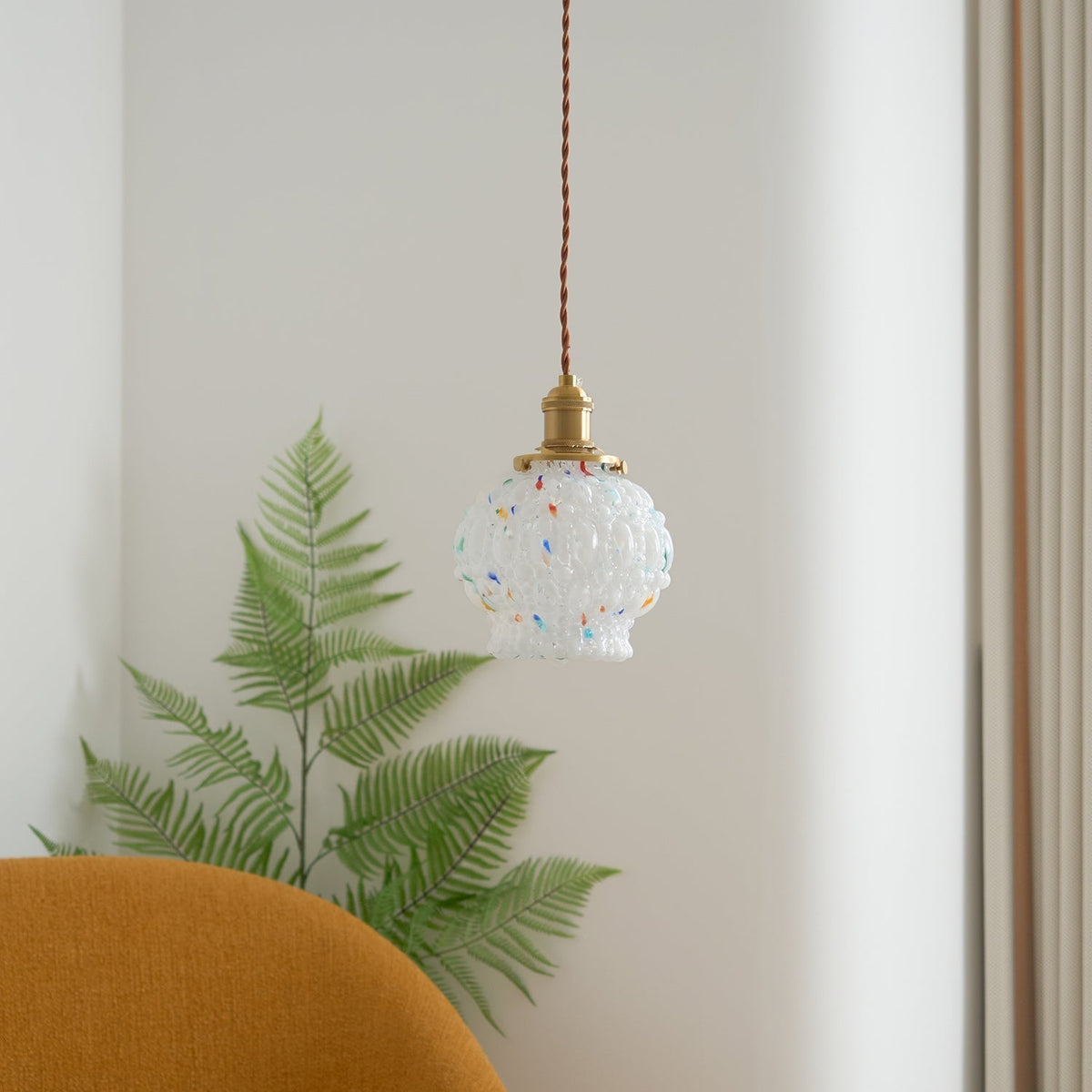 Jovik Lampe Suspendue en Verre Texturé - Neutralighting