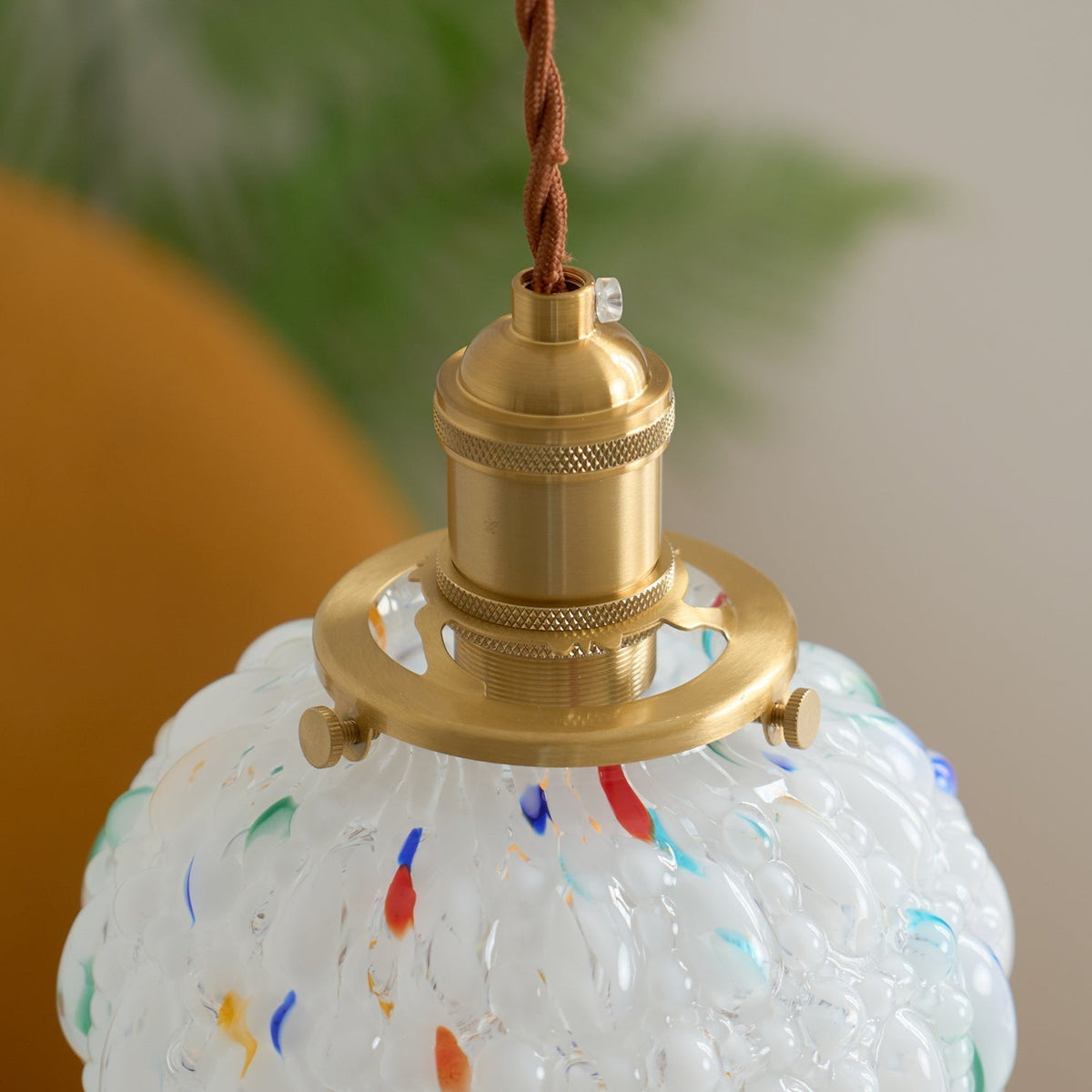 Jovik Lampe Suspendue en Verre Texturé - Neutralighting
