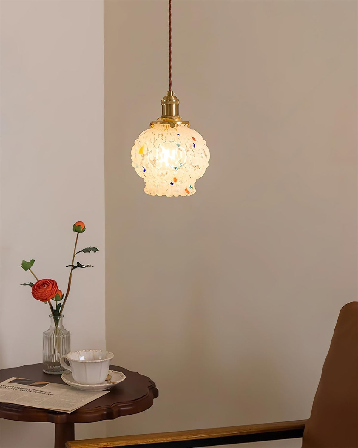 Jovik Lampe Suspendue en Verre Texturé - Neutralighting