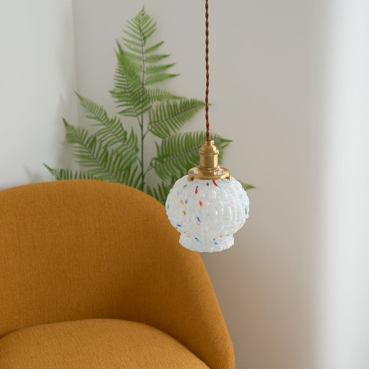 Jovik Lampe Suspendue en Verre Texturé - Neutralighting