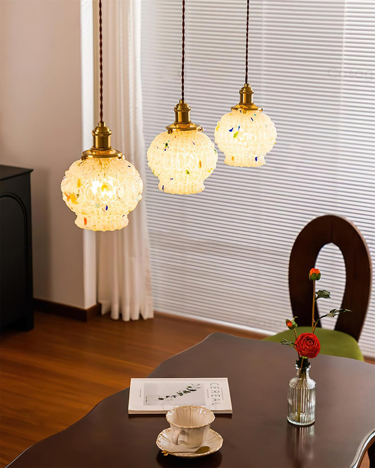 Jovik Lampe Suspendue en Verre Texturé - Neutralighting