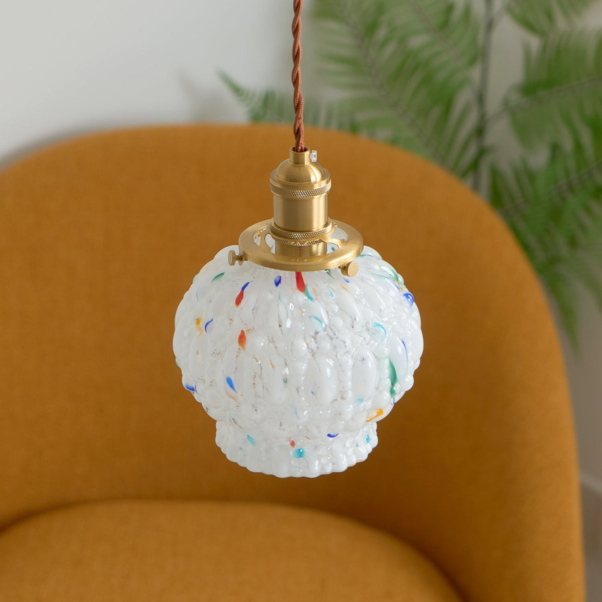 Jovik Lampe Suspendue en Verre Texturé - Neutralighting