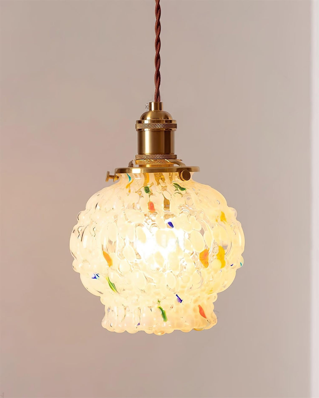Jovik Lampe Suspendue en Verre Texturé - Neutralighting